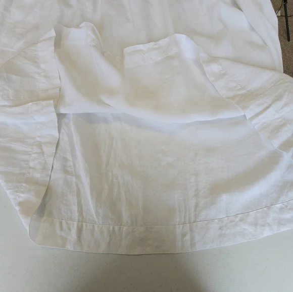 Frank & Eileen DAPHNE Sleeveless Popover Dress White Washed Linen XLarge - Picture 10 of 13